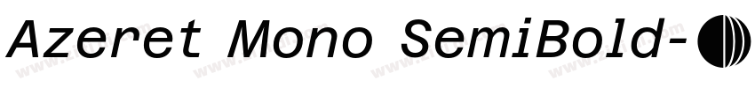 Azeret Mono SemiBold字体转换